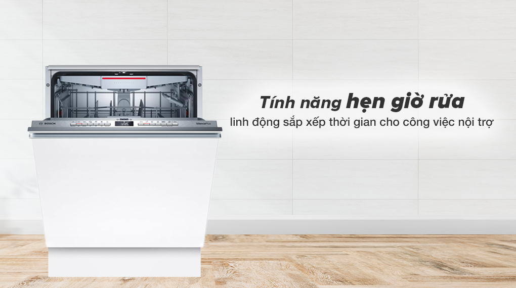 Máy rửa chén âm toàn phần Bosch SMV4ECX14E - chức năng hẹn giờ rửa