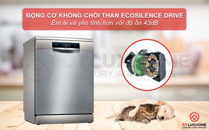 Vận hành êm ái và mạnh mẽ nhờ động cơ EcoSilence Drive