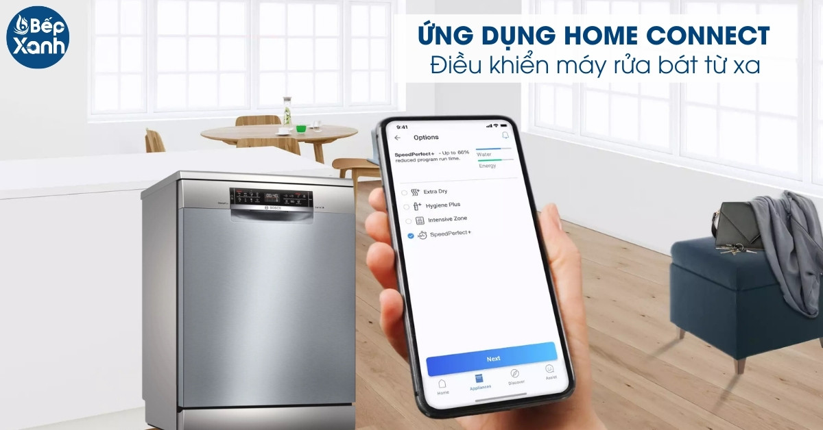 Máy rửa chén độc lập Bosch SMS6ECI93E kết nối từ xa