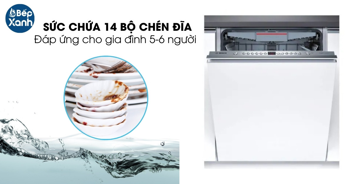 sức chứa máy rửa chén Bosch SMV46MX03E