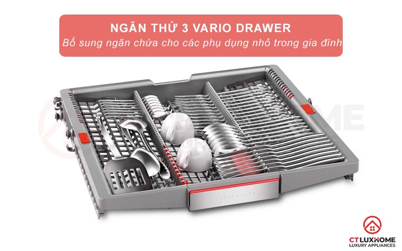 Giàn thứ 3 VarioDrawer đựng các vật dụng nhỏ