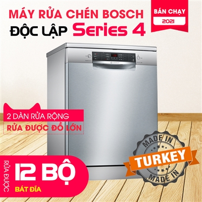 Máy Rửa Chén Độc Lập Series 4 Bosch SMS46GI01P / Thổ Nhĩ Kỳ