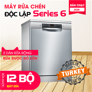 Máy Rửa Chén Độc Lập Series 6 Bosch HMH.SMS63L08EA